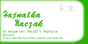 hajnalka maczak business card